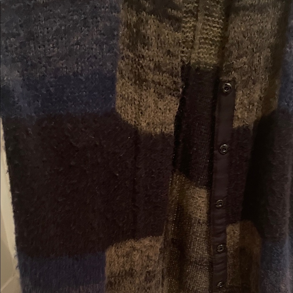 Dries Van Noten Black, Blue and Brown Long Cardigan - Picture 14 of 15
